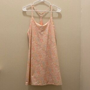 Outdoor Voices peach marble print athletic dress